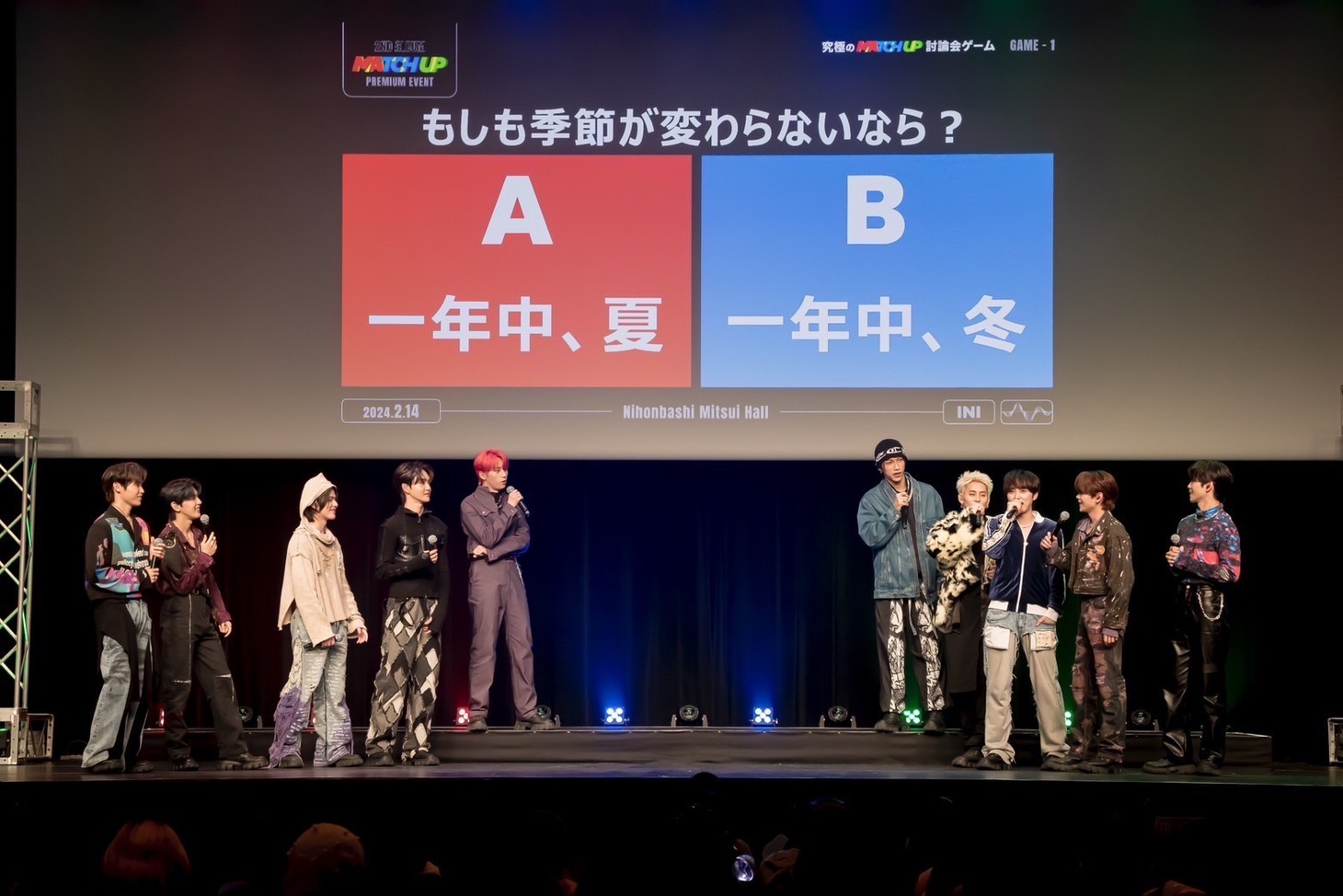 「INI 2ND ALBUM "MATCH UP" PREMIUM EVENT」の様子。 (c)LAPONE Entertainment