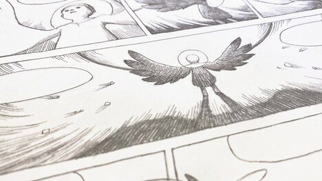 本展示のためにjunaidaが描き下ろしたイラストの原画。