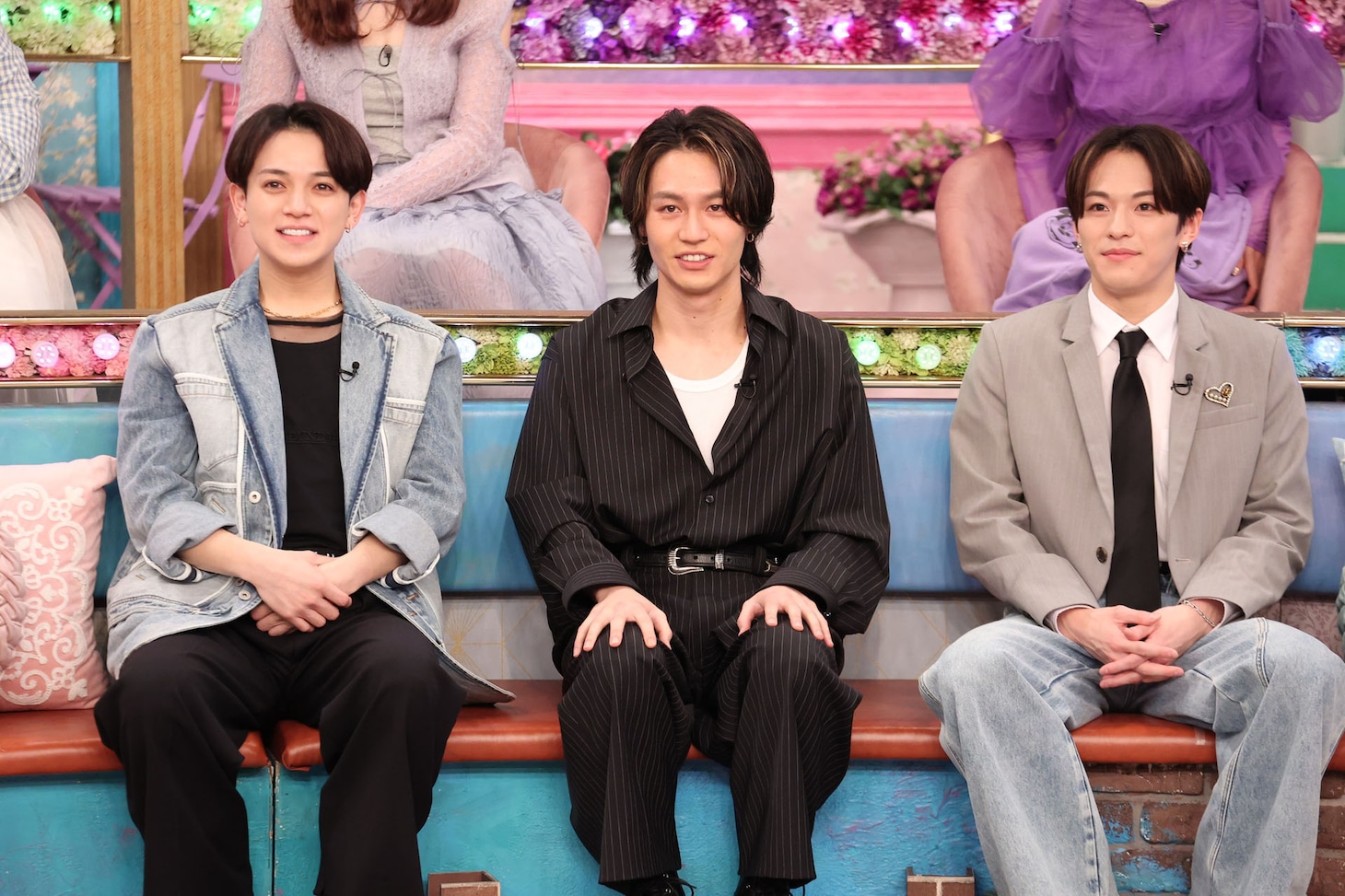 左から宮近海斗、松田元太、松倉海斗（Travis Japan）。(c)フジテレビ