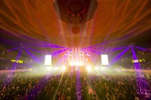 RHYMESTERの日本武道館公演の様子。