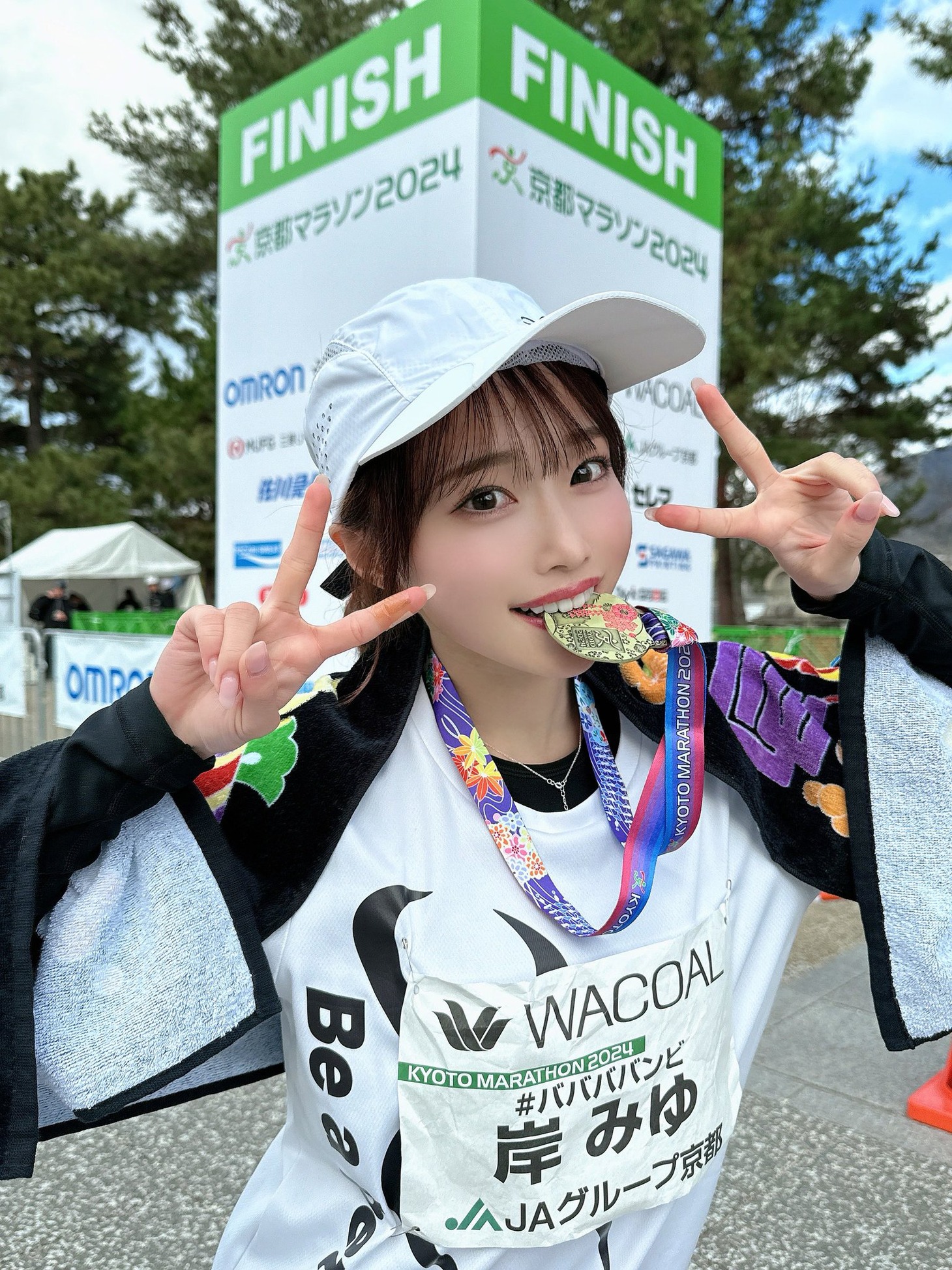 岸みゆ (c)#ババババンビ/京都マラソン2024/バンビ京都マラソン