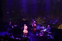 アンコールではステージ背面の幕が上がり、バックに東京の夜景が。（写真提供：Apricot Music Records）