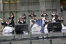 高嶺のなでしこ「美しく生きろ / 恋を知った世界」リリース記念イベントの様子。（撮影：林晋介）