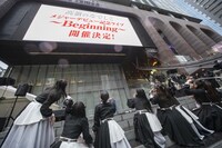 高嶺のなでしこ「美しく生きろ / 恋を知った世界」リリース記念イベントの様子。（撮影：林晋介）