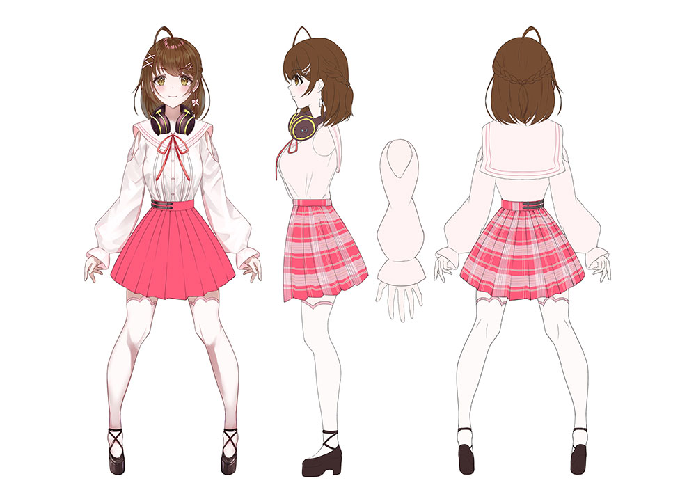 まふまふ×代々木アニメーション学院「嘘ラック」MVのキャラクタービジュアル。