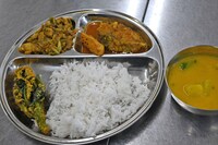 完成したカレープレート。