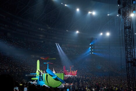 「INI 2ND ARENA LIVE TOUR [READY TO POP!] IN KYOCERA DOME OSAKA」大阪・京セラドーム大阪公演の様子。(c)LAPONE Entertainment