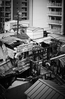 大井新地の火災跡の様子。（撮影：梅原渉）