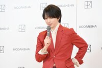 質問に答える岩橋玄樹。