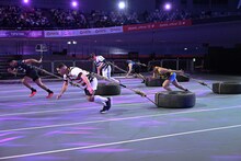 「THE ストロングマン～競技別アスリートNo.1決定戦～」の様子。(c)TBS