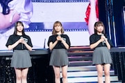 #ババババンビ加入時の神南りな、千星真穂、一ノ瀬こひな(左から)。