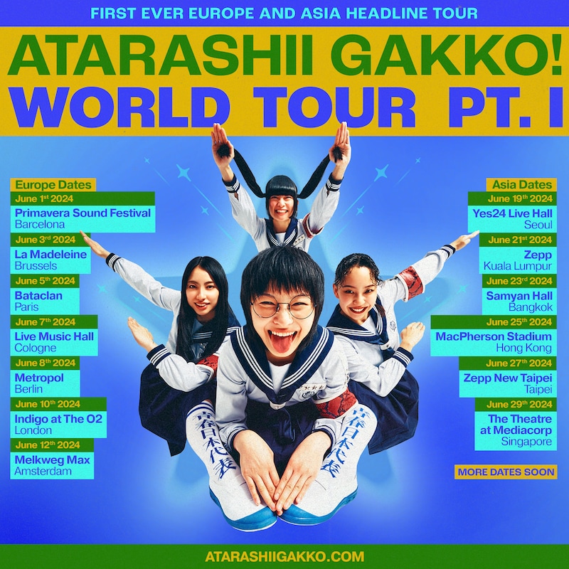 「ATARASHII GAKKO!  World Tour Part I」ビジュアル