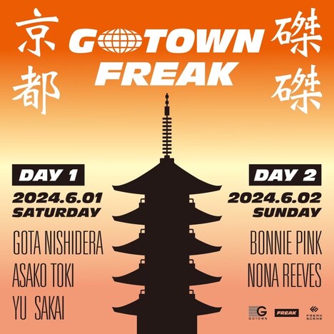 「GOTOWN FREAK京都磔磔 2024」ビジュアル