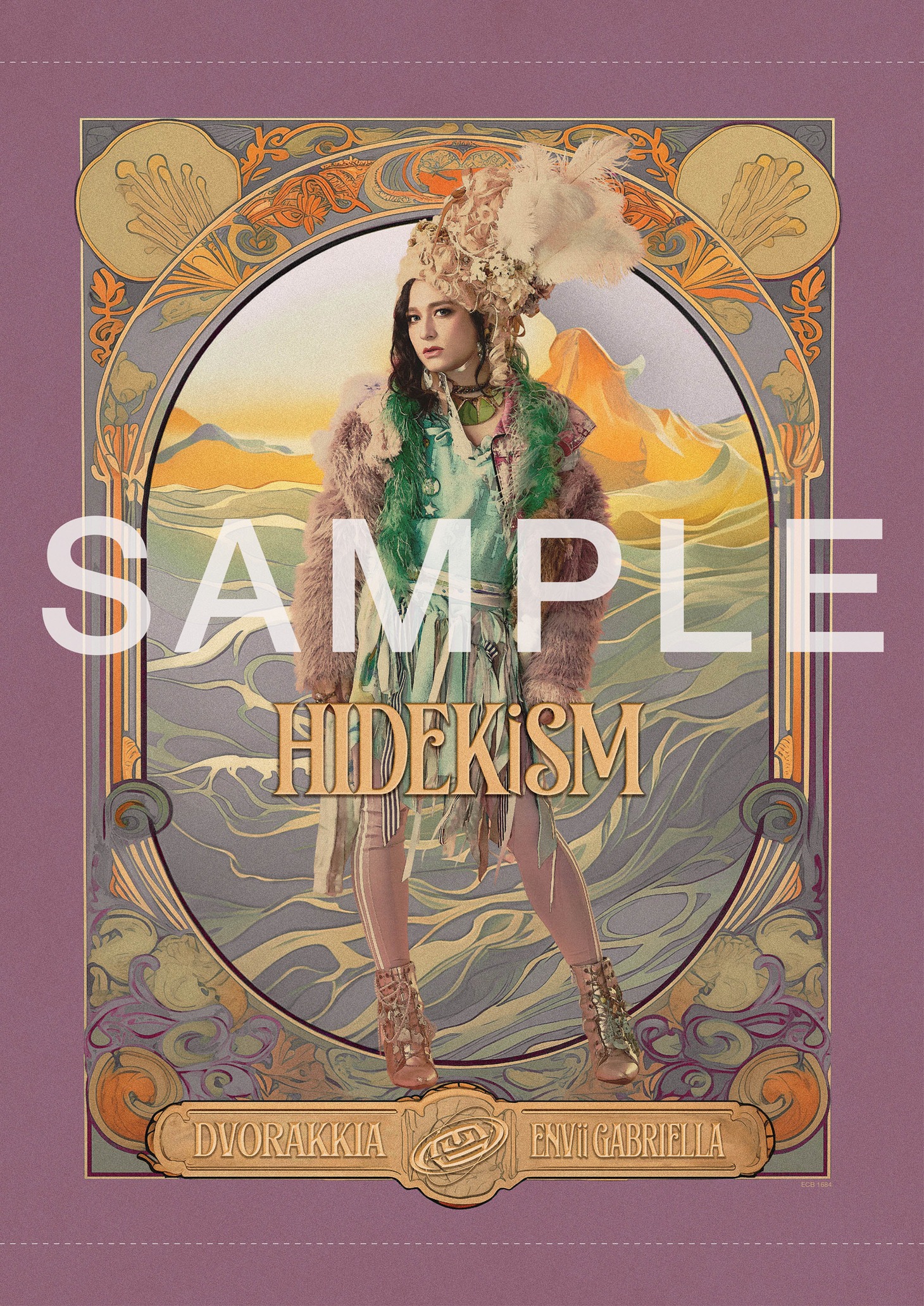 ENVii GABRIELLA「DVORAKKIA」豪華盤付属タペストリー（HIDEKiSM ver.）のデザイン。