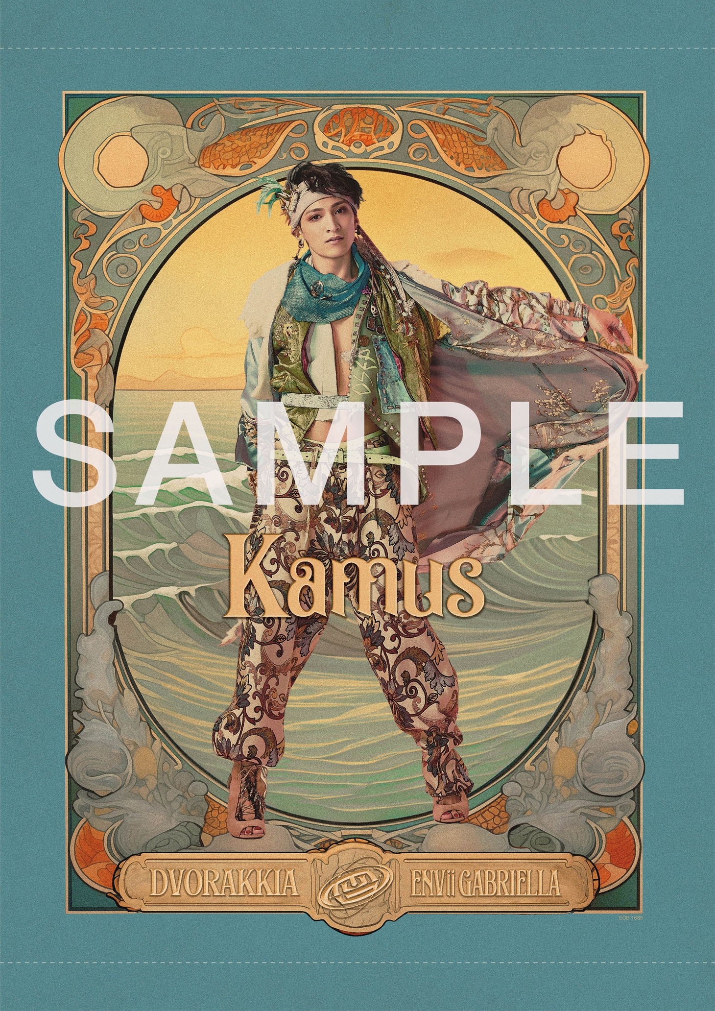 ENVii GABRIELLA「DVORAKKIA」豪華盤付属タペストリー（Kamus ver.）のデザイン。