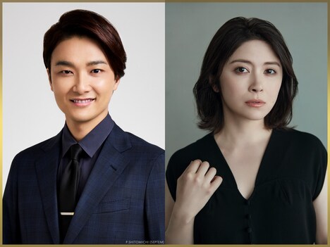 左から井上芳雄、宮澤エマ。