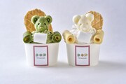 Perfume Closetリトルベアアイスカップ。左から抹茶、シトラス。