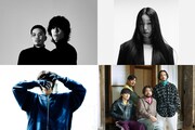 左上から時計回りに離婚伝説、Haruy、グソクムズ、MONONOKE。