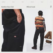 「Rainbow Disco Club」15周年記念オフィシャルグッズのワークパンツ。