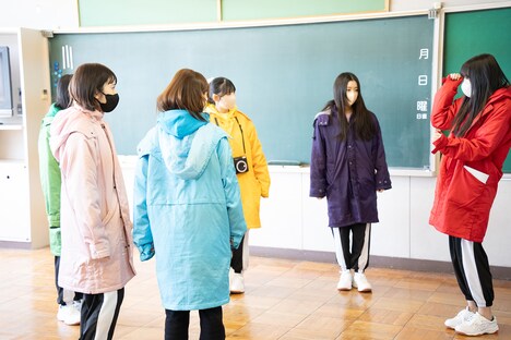 稽古中の超ときめき♡宣伝部。