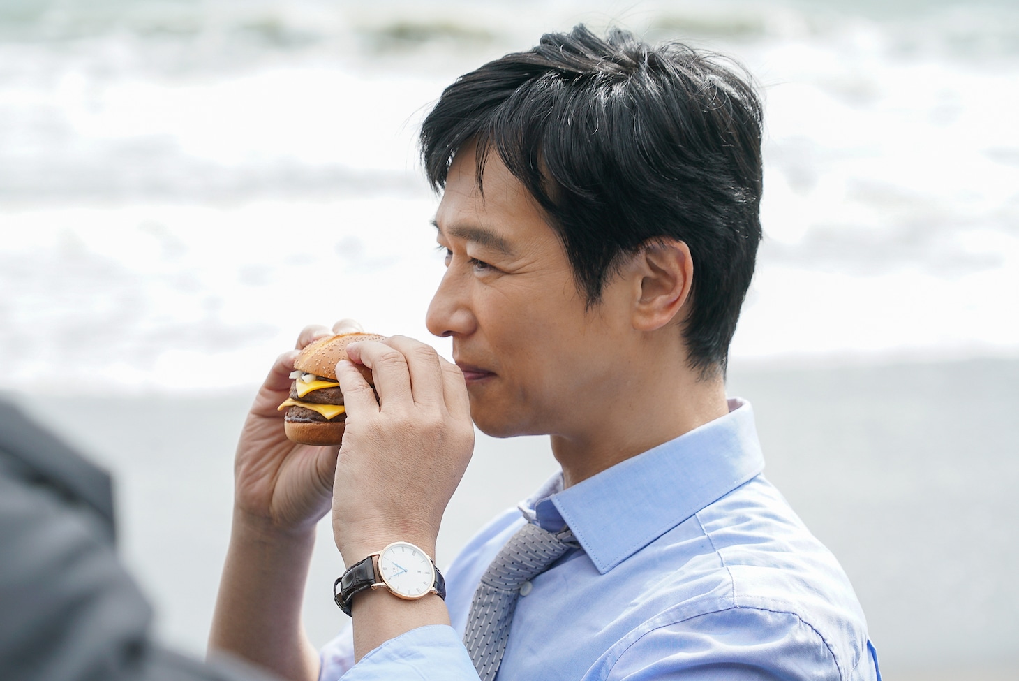 「サムライマック『好きな方へ、一歩。』篇」メイキングカット