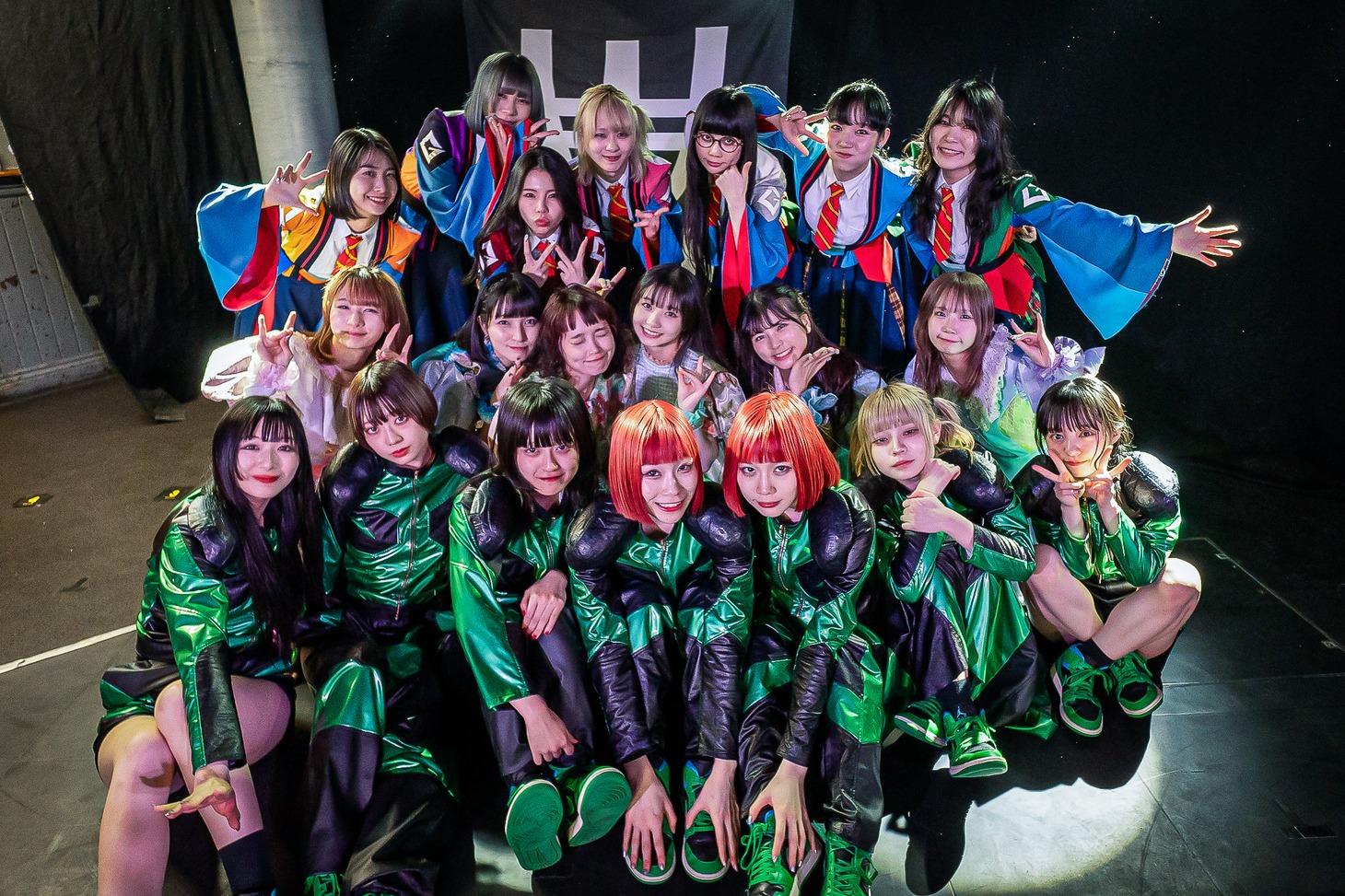 「WACK in the U.K. Vol.2」に出演したASP、GANG PARADE、KiSS KiSS。（Photo by Hiroo Nishizawa）