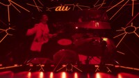 「au デジタルツインライブ #0 [Alexandros] @TOKYO NODE HALL」デジタルツイン会場の様子。