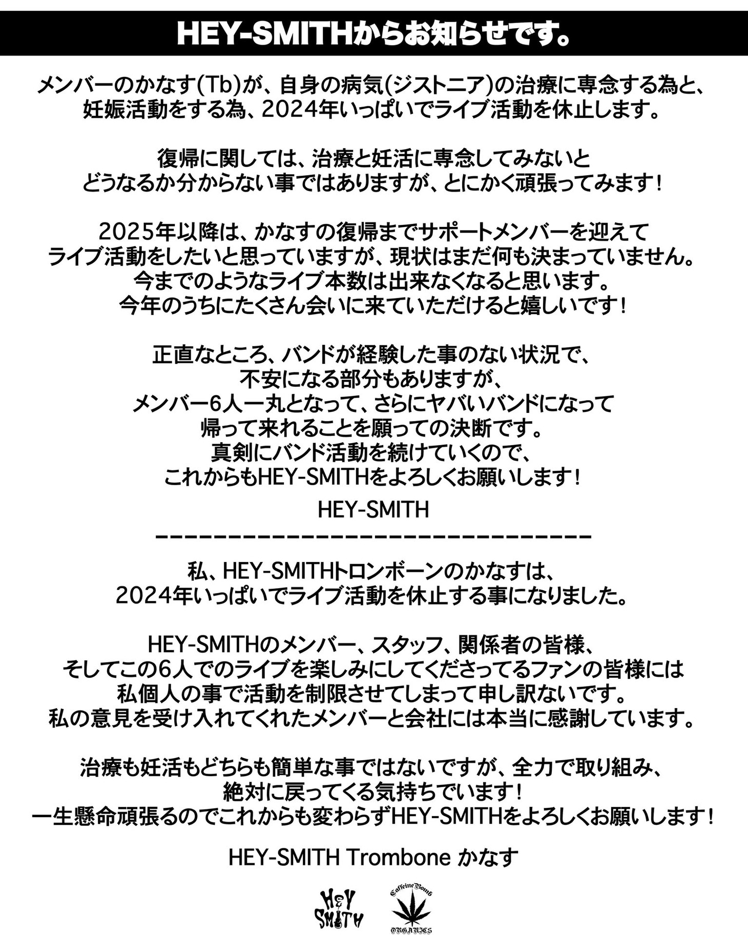 HEY-SMITH コメント