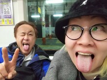 ATSUSHI（ニューロティカ）と石坂マサヨ（ロリータ18号）。