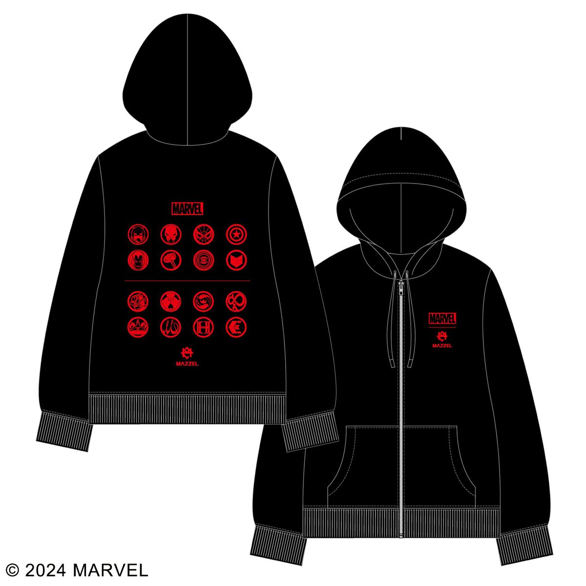 ジップパーカー 8800円（税込）(c)2024 MARVEL