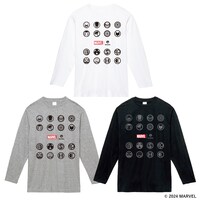 ロングスリーブTシャツ（ホワイト、ブラック、グレー / M、Lサイズ展開）5500円（税込）(c)2024 MARVEL