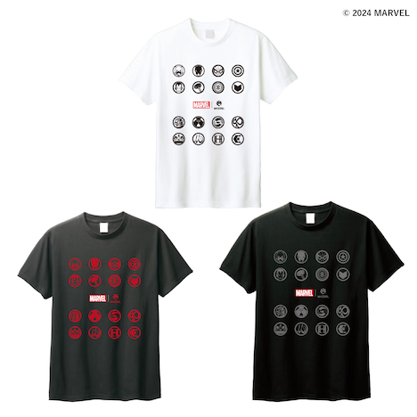 Tシャツ（ホワイト、ブラック、スミクロ / M、Lサイズ展開）4400円（税込）(c)2024 MARVEL