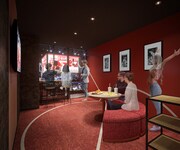 LaLa arena TOKYO-BAYのVIPエリアに設けられる「VIP BOX」（8部屋）。アリーナ側を向いて熱気を感じながら食事ができる。