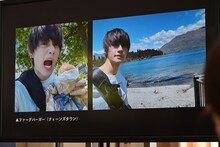 場内で映し出された佐野勇斗（M!LK）の写真。