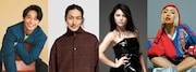 左からshoji(s**t kingz)、TAKAHIRO、仲宗根梨乃、RIEHATA。