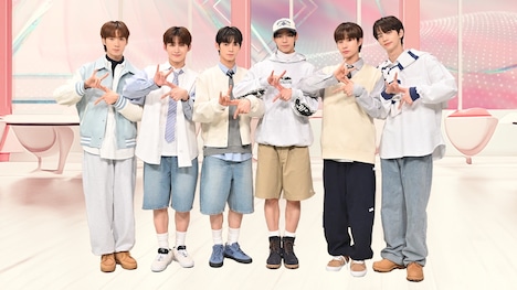 テレビ朝日「M:ZINE」5月ピックアップアーティストのTWS。(c)テレビ朝日