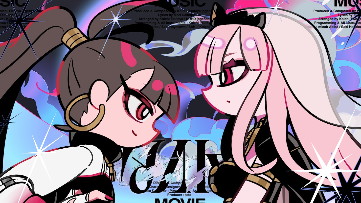 Mori Calliope × AI 「タイド」ミュージックビデオより。