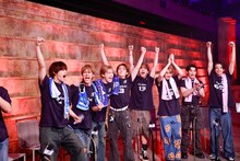 塩崎太智がハードジャンパーで優勝を決めた瞬間。（撮影：小坂茂雄）