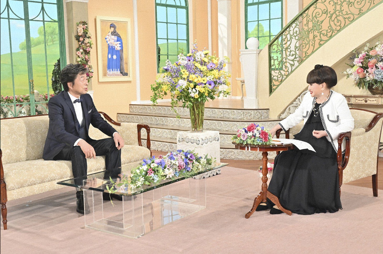 中村雅俊と黒柳徹子。(c)テレビ朝日