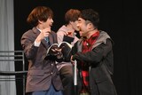 朗読劇「同姓同名」公開ゲネプロより、宮島優心（ORβIT）演じる大山正紀と、樽見ありがてぇ演じる大山正紀。