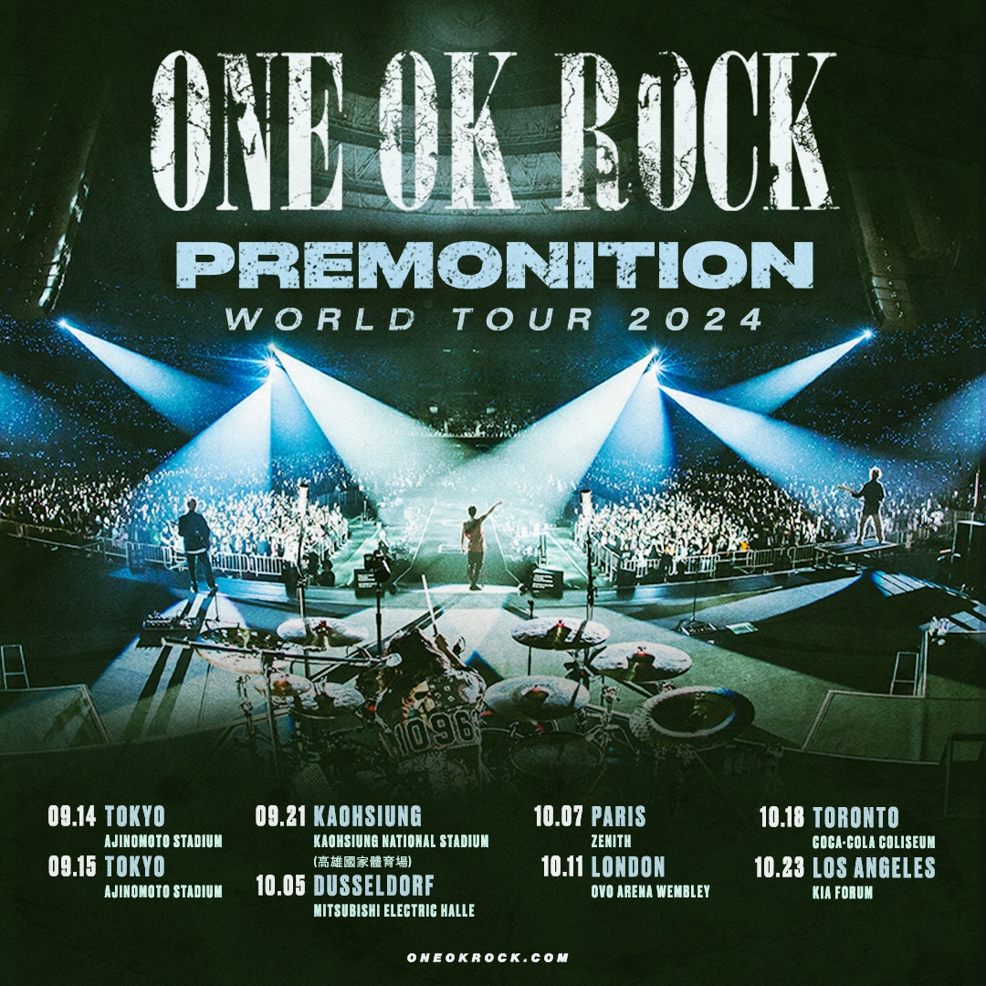 「ONE OK ROCK 2024 PREMONITION WORLD TOUR」告知ビジュアル