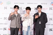 ZEROBASEONEのソン・ハンビン、キム・テレ、パク・ゴヌク。 (c) CJ ENM Co., Ltd, All Rights Reserved