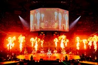 火柱が上がる日本武道館。