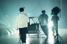 tofubeatsとSTUTS。（Photo by Yukitaka Amemiya）