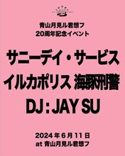 「青山月見ル君想フ20周年記念公演『サニーデイ・サービス x イルカポリス』」告知ビジュアル