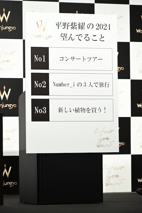 「平野紫耀の2024 望んでること」パネル