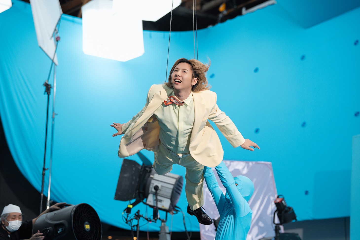 テレビCM「Coke STUDIO 魔法のはじまり」編の撮影の様子。