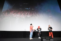 前夜祭を振り返るこがけん、HAN-KUN、チョコレートプラネット松尾。