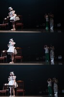 公演中ほぼ忘れ去られていたティーセットに手を付ける仲村悠菜。