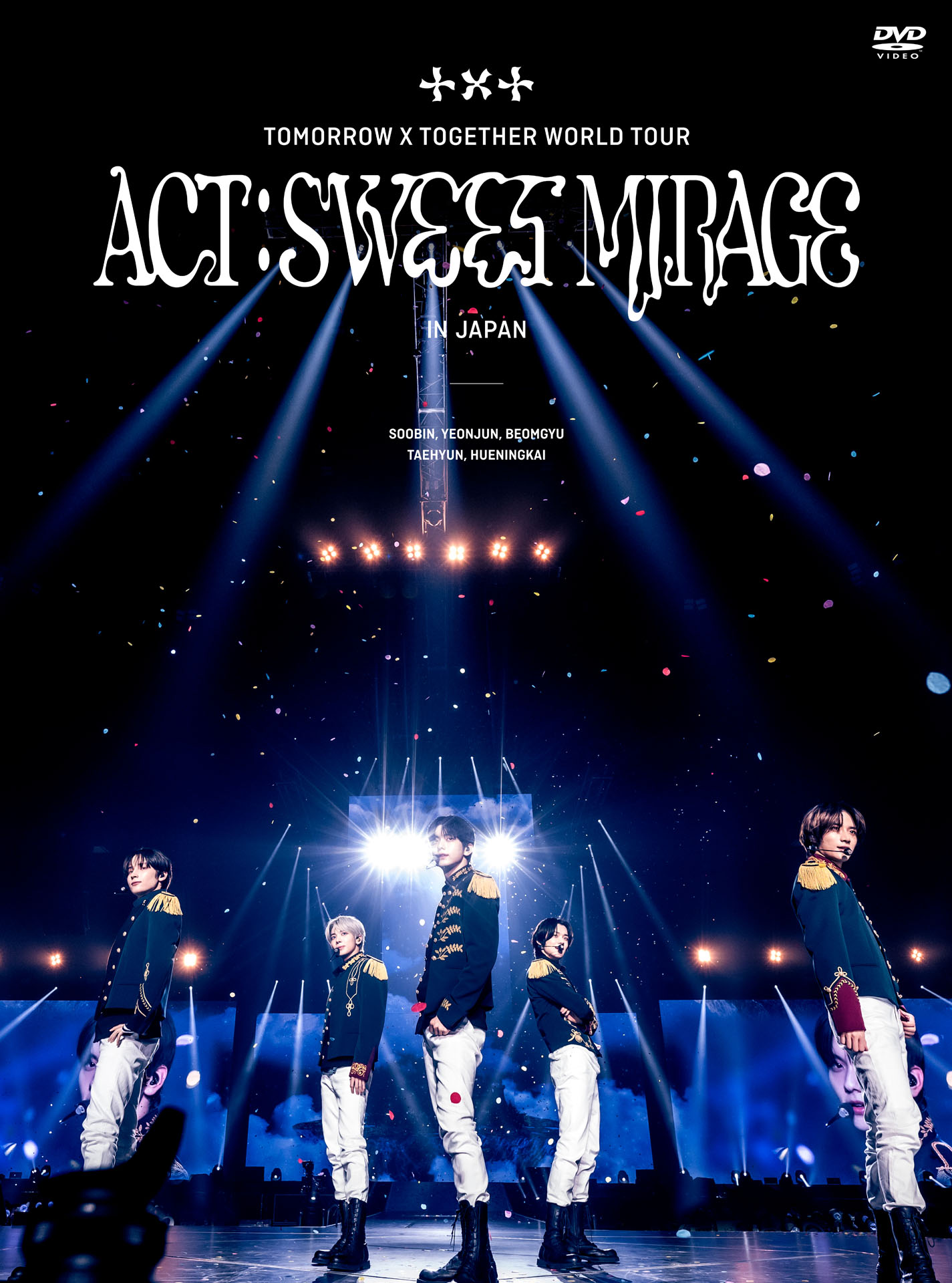 TOMORROW X TOGETHER「TOMORROW X TOGETHER WORLD TOUR ＜ACT : SWEET MIRAGE＞ IN JAPAN」DVD初回限定盤ジャケット (P)&(C) BIGHIT MUSIC